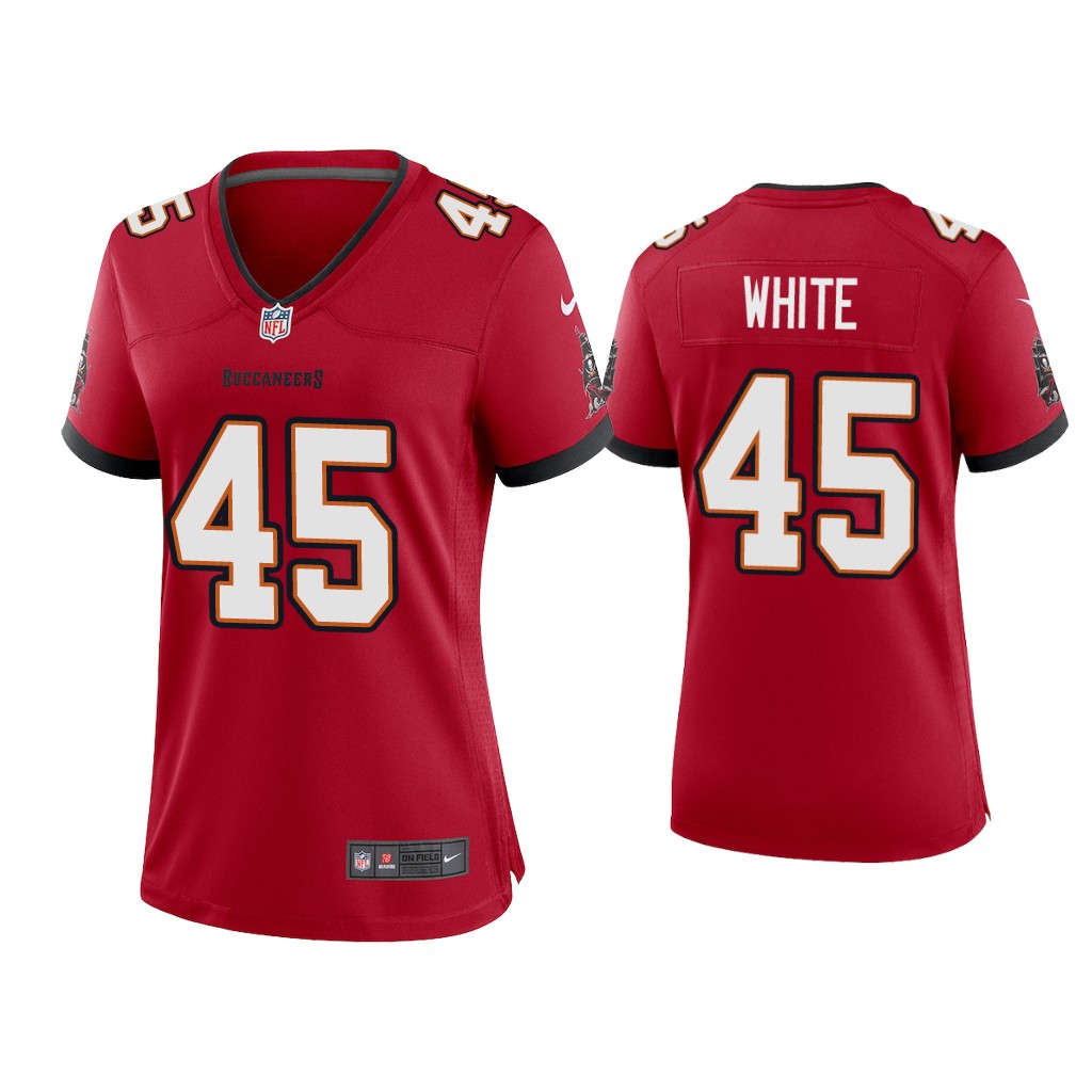 Women's Tampa Bay Buccaneers #45 Devin White 2020 Red Stitched Jersey(Run Small)