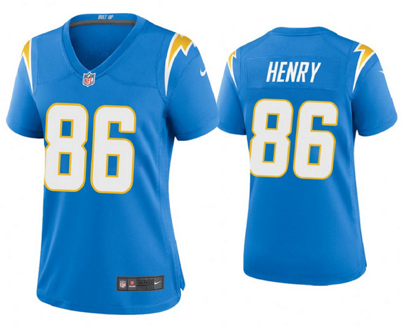 Women's Los Angeles Chargers #86 Hunter Henry 2020 Blue Game Stitched NFL Jersey(Run Small)