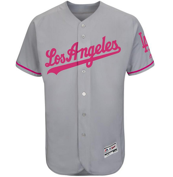 Women's Los Angeles Dodgers Blank Gray Stitched Baseball Jersey(Run Small)