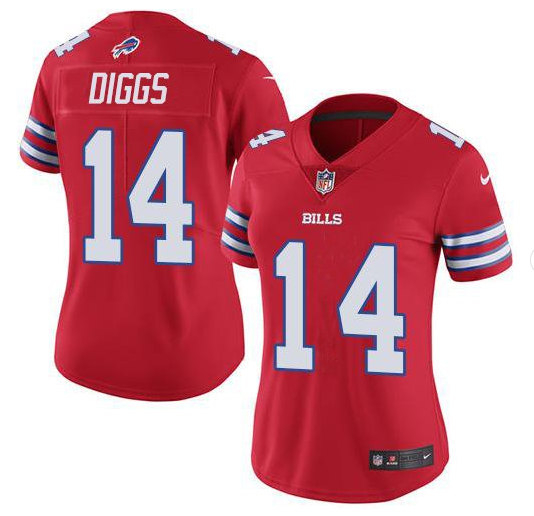 Women's Buffalo Bills #14 stefon diggs Red Vapor Untouchable Limited Stitched Jersey(Run Small)