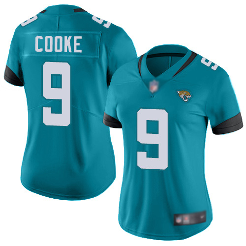 Women's Jaguars #9 Logan Cooke Teal Vapor Untouchable Limited Stitched NFL Jersey