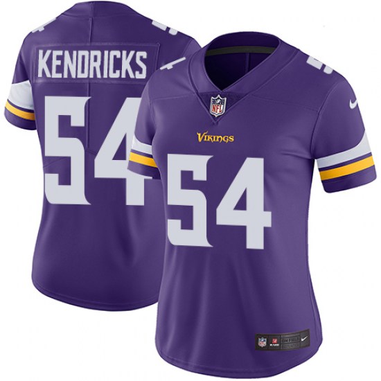 Women's Minnesota Vikings #54 Eric Kendricks Purple Vapor Untouchable Limited Stitched NFL Jersey(Run Small)