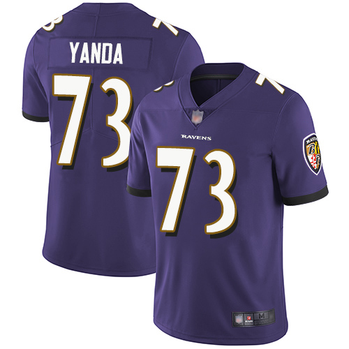 Men's Baltimore Ravens #73 Marshal Yanda Purple Vapor Untouchable Limited NFL Jersey