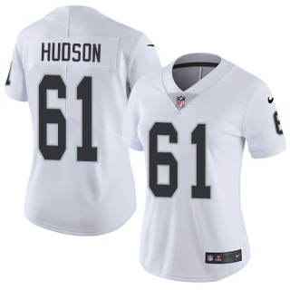 Women's Oakland Raiders #61 Rodney Hudson White Vapor Untouchable Limited Stitched NFL Jersey(Run Small)