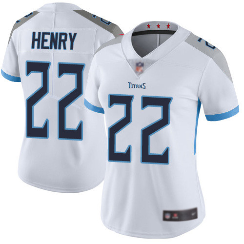 Women's Tennessee Titans #22 Derrick Henry White Vapor Untouchable Limited Stitched NFL Jersey(Run Small)