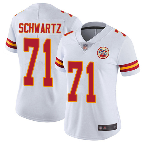 Women's Kansas City Chiefs #71 Mitchell Schwart White Vapor Untouchable Stitched NFL Jersey(Run Small)