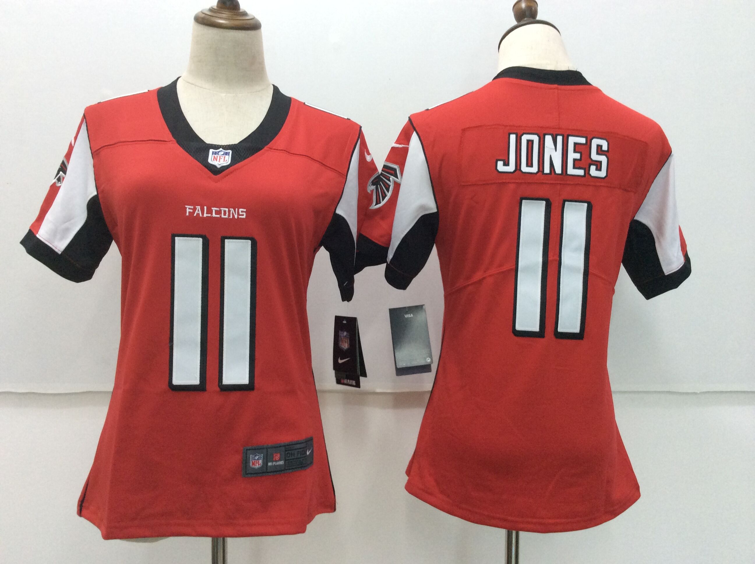 Women's Nike Atlanta Falcons #11 Julio Jones Red Vapor Untouchable Player Limited Stitched NFL Jersey