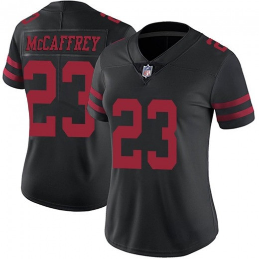 Women's NFL San Francisco 49ers #23 Christian McCaffrey Black Vapor Untouchable Stitched Jersey(Run Small)