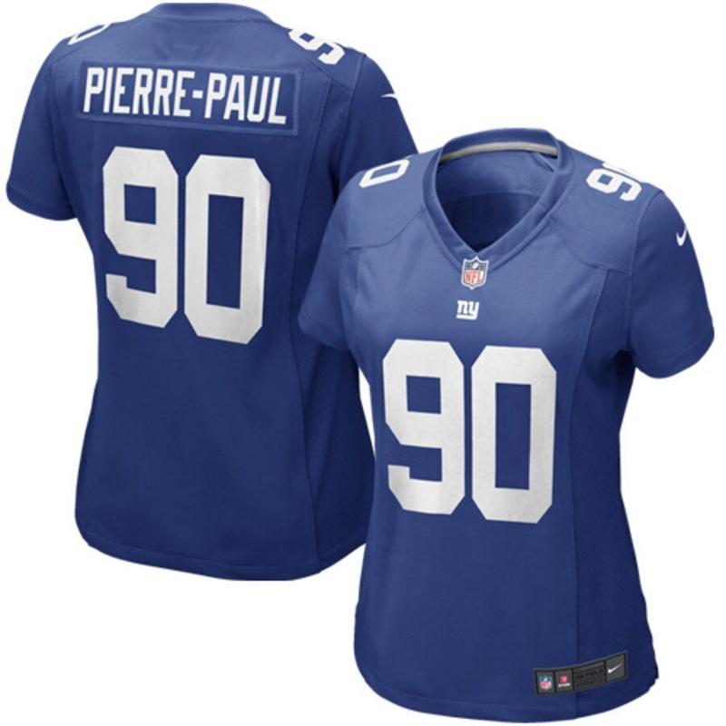 Women's New York Giants #90 Jason Pierre-Paul Blue Limited Stitched Jersey(Run Small)