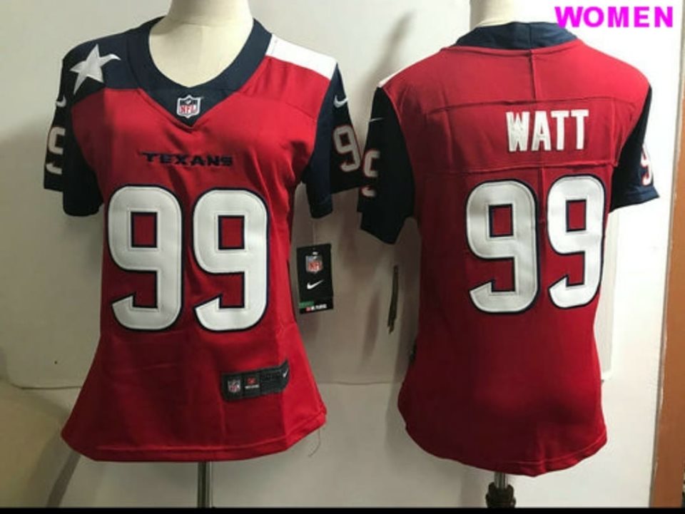 Women's Houston Texans #99 J.J. Watt Red Vapor Untouchable Limited Stitched NFL Jersey