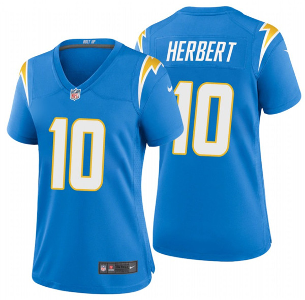 Women's Chargers #10 Justin Herbert 2020 Blue Stitched NFL Jersey(Run Small)