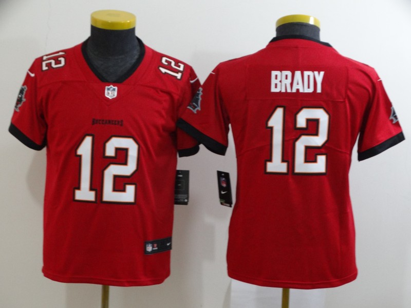 Youth Tampa Bay Buccaneers #12 Tom Brady 2020 Red Vapor Untouchable Limited Stitched NFL Jersey