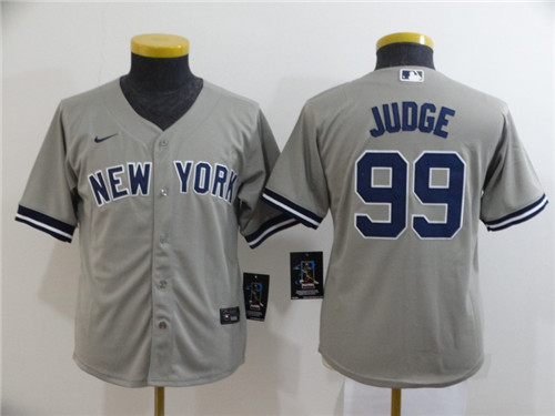 Women's New York Yankees #99 Aaron Judge Grey Cool Base Stitched MLB Jersey(Run Small
