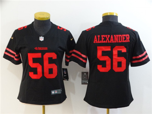 Women's NFL San Francisco 49ers #56 Kwon Alexander Black Vapor Untouchable Limited Stitched Jersey(Run Small)