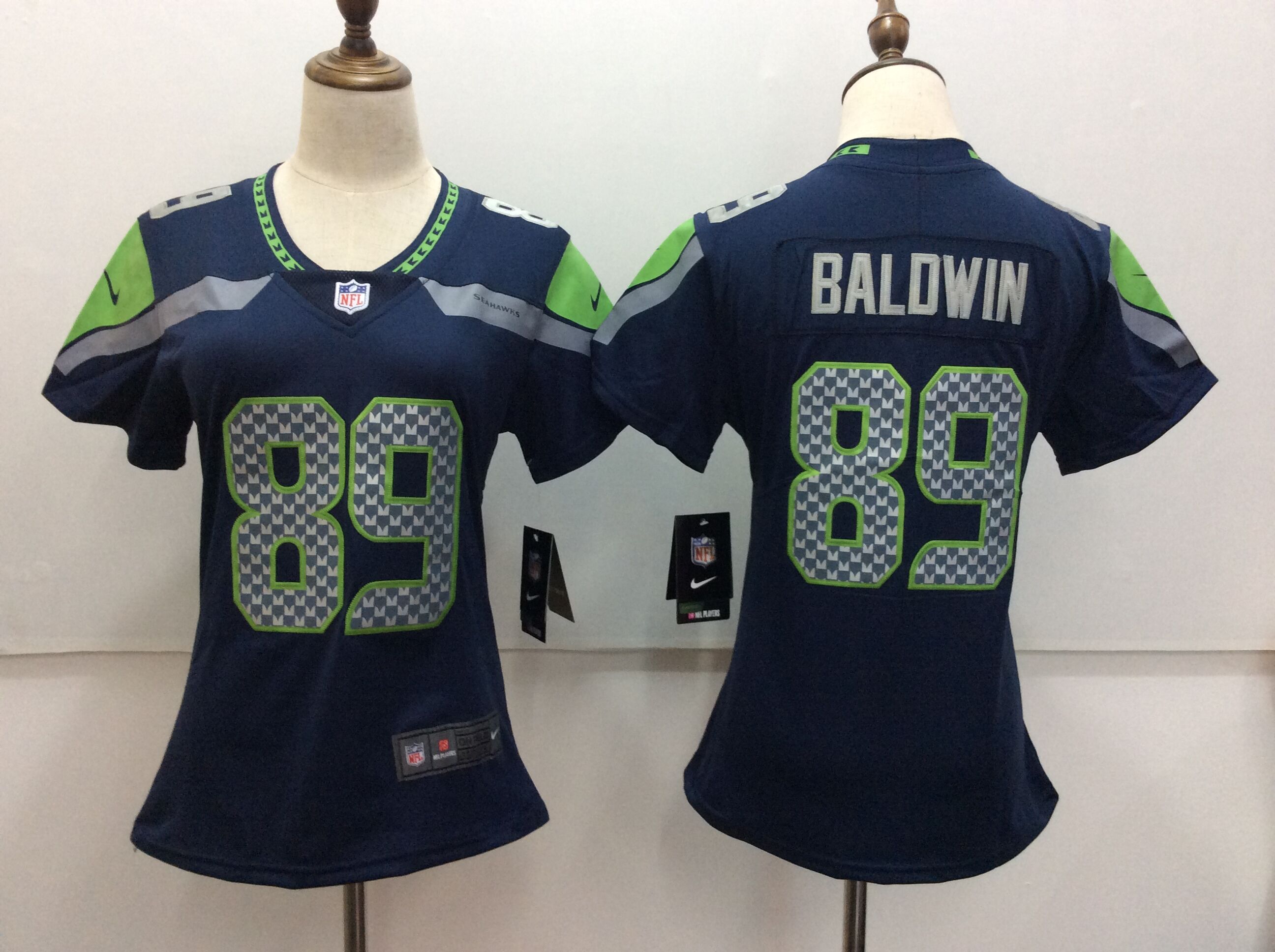 Women's Nike Seattle Seahawks #89 Doug Baldwin Blue Vapor Untouchable Limited Stitched NFL Jersey