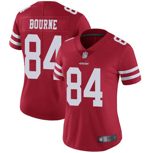 Women's 49ers #84 Kendrick Bourne Red Vapor Untouchable Limited Stitched NFL Jersey