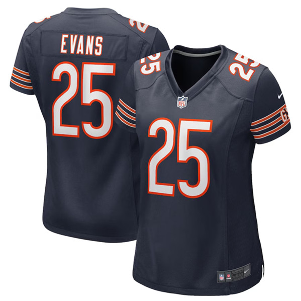 Women's Chicago Bears #25 Darrynton Evans Navy Stitched Jersey(Run Small)
