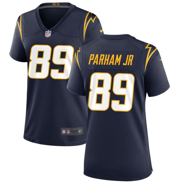 Women's Los Angeles Chargers #89 Donald Parham Jr Navy Football Stitched Game Jersey(Run Small)