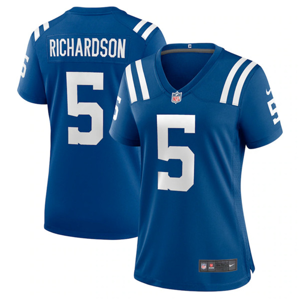 Women's Indianapolis Colts #5 Anthony Richardson Blue Stitched Game Jersey(Run Small)