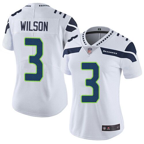 Women's Seahawks #3 Russell Wilson White Vapor Untouchable Limited Stitched NFL Jersey