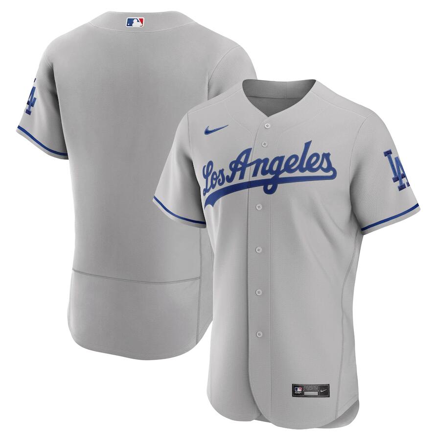 Women's Los Angeles Dodgers Gray Stitched Jersey(Run Small)