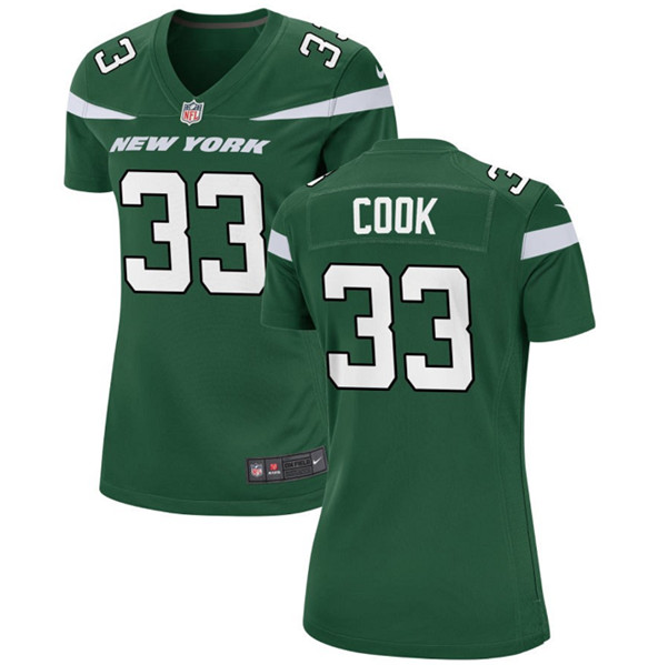 Women's New York Jets #33 Dalvin Cook Green Stitched Football Jersey(Run Small)