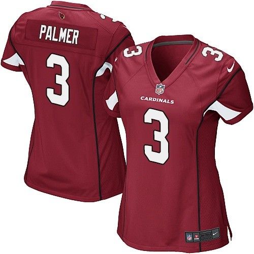 Nike Cardinals #3 Carson Palmer Red Team Color Women's Stitched NFL Elite Jersey