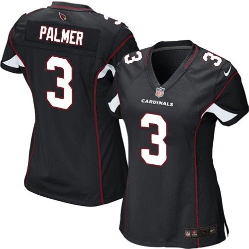Nike Cardinals #3 Carson Palmer Black Alternate Women's Stitched NFL Elite Jersey