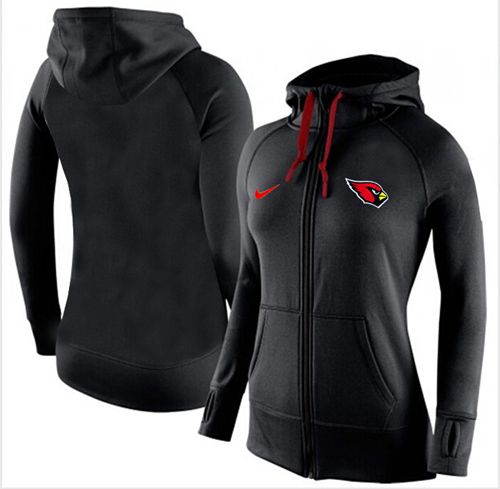 Women's Nike Arizona Cardinals Full-Zip Performance Hoodie Black
