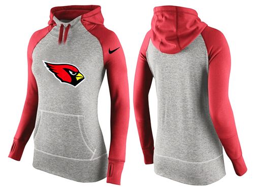 Women's Nike Arizona Cardinals Performance Hoodie Grey & Red_3