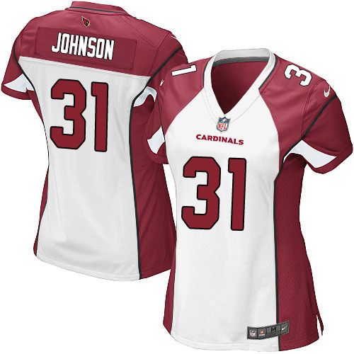 Nike Cardinals #31 David Johnson White Women's Stitched NFL Elite Jersey