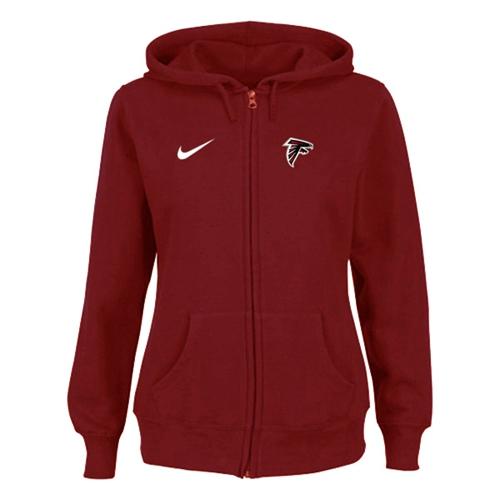 Women's Nike Atlanta Falcons Ladies Tailgater Full Zip Hoodie Red