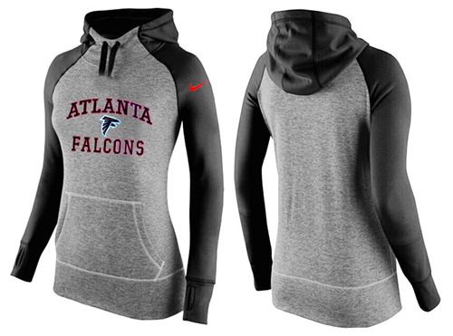 Women's Nike Atlanta Falcons Performance Hoodie Grey & Black_2