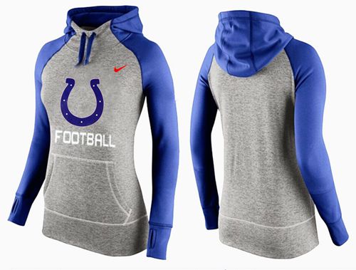 Women's Nike Indianapolis Colts Performance Hoodie Grey & Blue_1