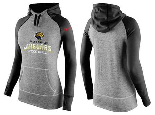 Women's Nike Jacksonville Jaguars Performance Hoodie Grey & Black