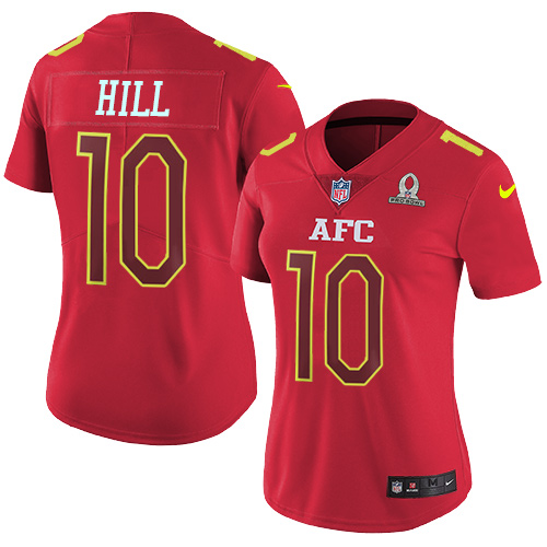 Nike Chiefs #10 Tyreek Hill Red Women's Stitched NFL Limited AFC 2017 Pro Bowl Jersey
