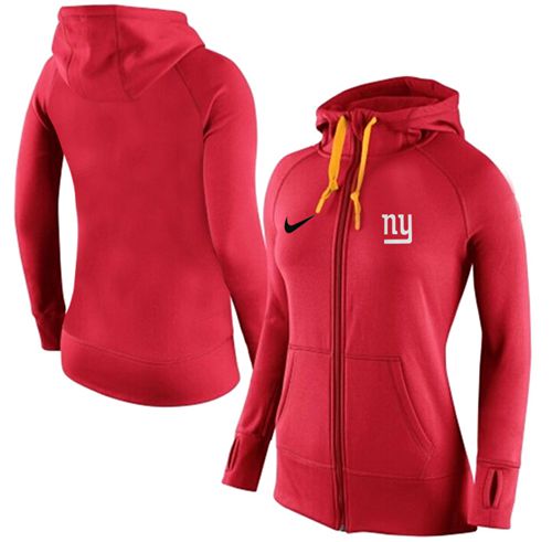Women's Nike New York Giants Full-Zip Performance Hoodie Red