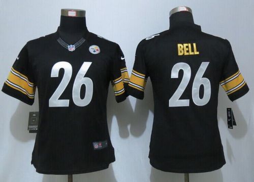 Nike Steelers #26 Le'Veon Bell Black Team Color Women's Stitched NFL Limited Jersey