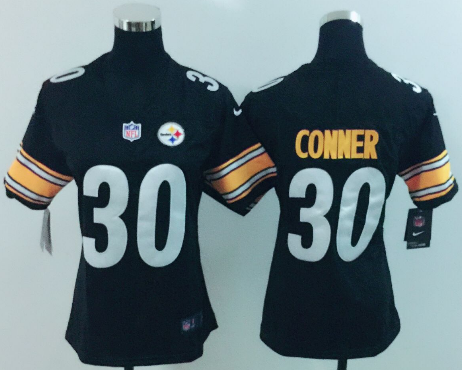 Women's Nike Pittsburgh Steelers #30 James Conner Black Vapor Untouchable Limited Stitched NFL Jersey