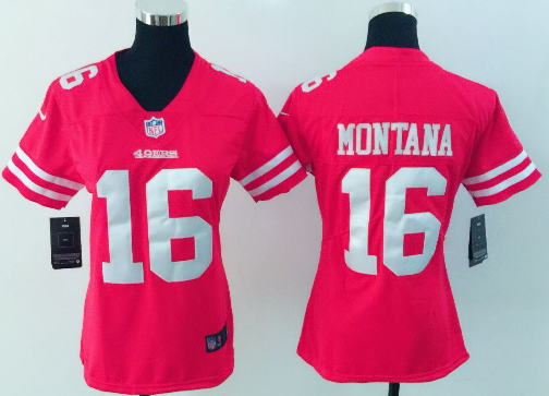 Women's Nike San Francisco 49ers #16 Joe Montana Red Vapor Untouchable Limited Stitched NFL Jersey
