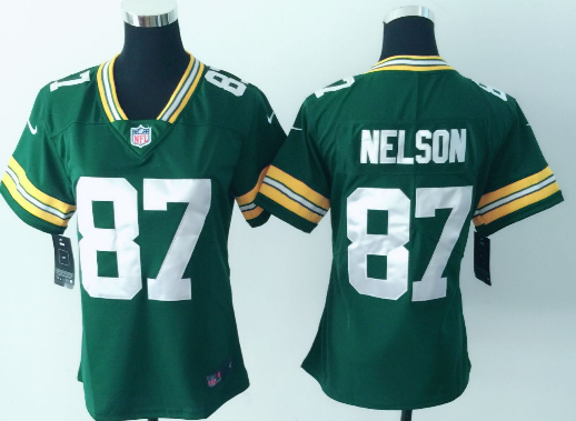 Women's Nike Green Bay Packers #87 Jordy Nelson Green Vapor Untouchable Limited Stitched NFL Jersey