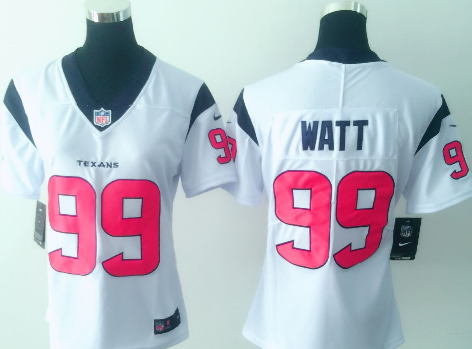 Women's Nike Houston Texans #99 J.J. Watt White Vapor Untouchable Limited Stitched NFL Jersey