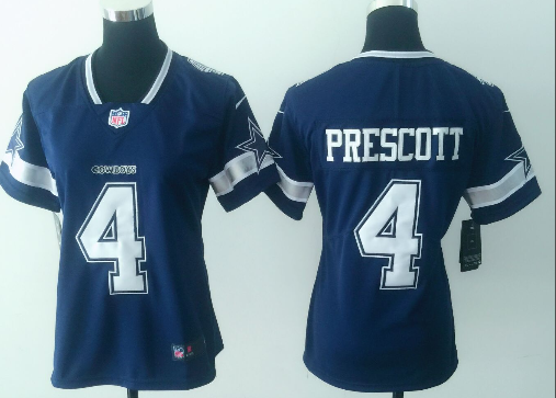 Women's Nike Dallas Cowboys #4 Dak Prescott Navy Blue Untouchable Limited Stitched NFL Jersey