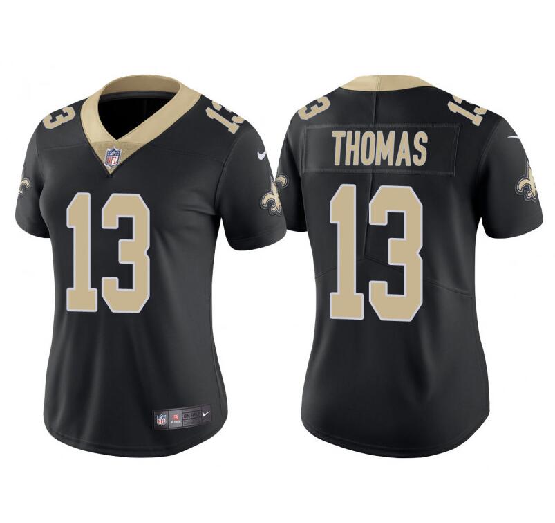Women's New Orleans Saints #13 Michael Thomas Black Vapor Untouchable Limited Stitched Jersey(Run Smaller)