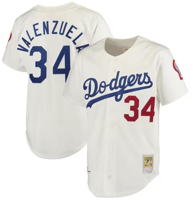 Men's Los Angeles Angels Customized Cream Mitchell & Ness Stitched Baseball Jersey