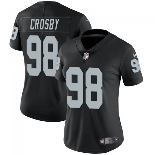 Women's Oakland Raiders #98 Maxx Crosby Black Vapor Untouchable Limited Stitched NFL Jersey(Run Small)