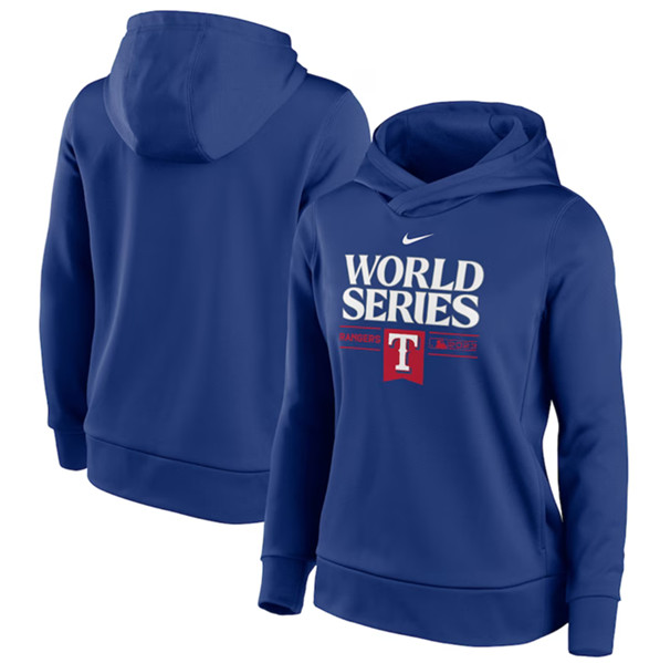 Women's Texas Rangers 2023 World Series Collection Dugout Pullover Hoodie(Run Small)
