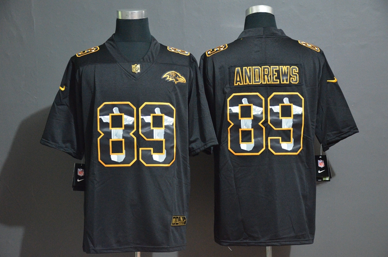 Men's Baltimore Ravens #89 Mark Andrews Black Jesus Faith Edition Stitched Limited Jersey