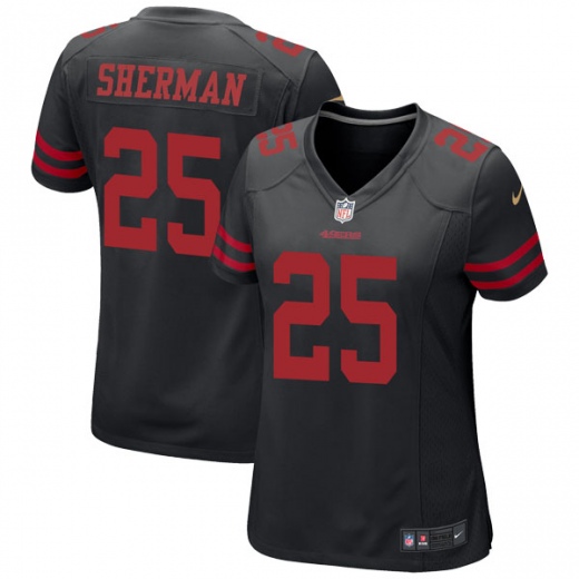 Women's San Francisco 49ers #25 Richard Sherman Black Vapor Untouchable Limited Stitched NFL Jersey