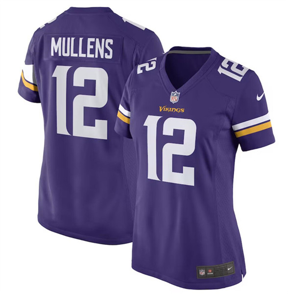 Women's Minnesota Vikings #12 Nick Mullens Purple Stitched Jersey(Run Small)